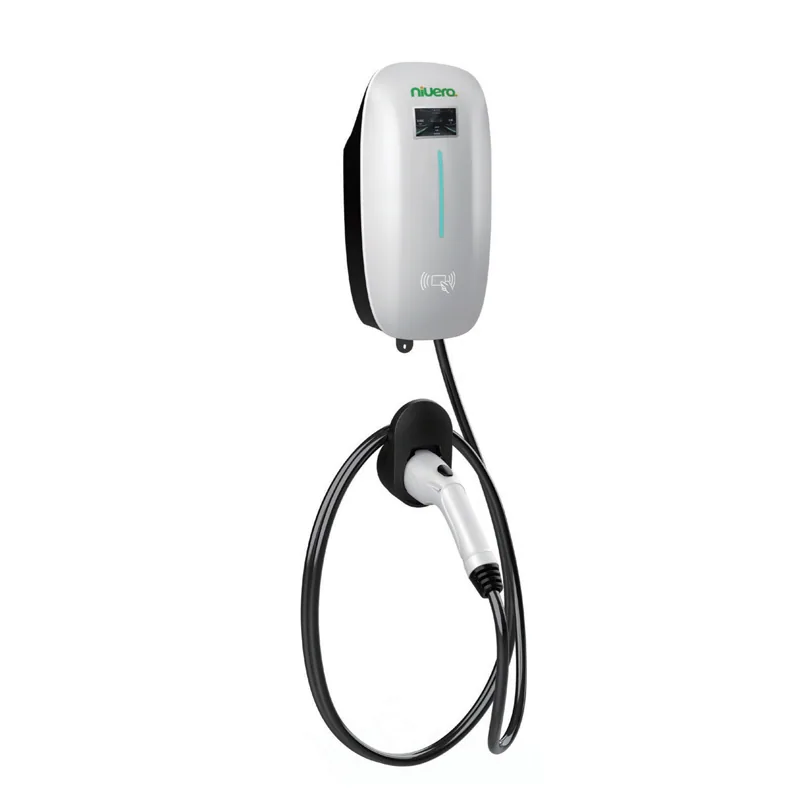 Wallbox AC inteligente de parede, com display, leitor RFID e cabo de recarga